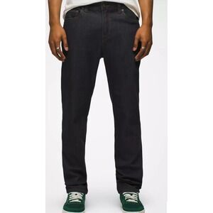 Prana Mens SZ 32 Jeans Bridger Slim Fit Denim M4BD32315 Dark Blue Wash 32X36